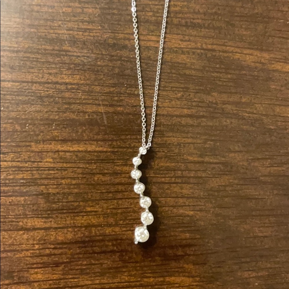 Silver and diamond necklace